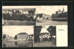 AK Chotetov, Nádrazí, Verschiedene Ortsansichten  - Czech Republic