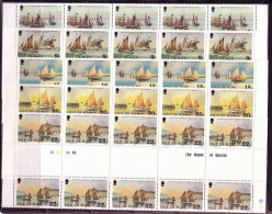 ISLE OF MAN MI-NR. 182-186 POSTFRISCH(MINT) 10er Steg FISCHFANGBOOTE - Man (Insel)