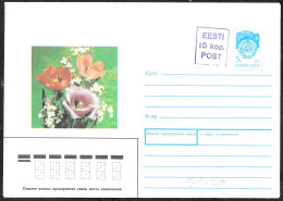 Estonia/Estonie: Intero, Stationery, Entier, Fiori Di Campo, Wildflowers, Fleurs Sauvages - Other & Unclassified