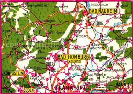 73123256 Bad Homburg Bad-Nauheim Hanau Koenigstein Bad-Soden Landkarte Bad Hombu - Bad Homburg