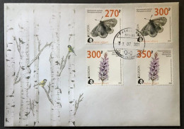 Russia 2021 Europa CEPT Endangered Wildlife Butterflies Orchids Peterspost Set Of 4 Stamps FDC - FDC