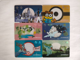 China Gift Cards,Universal Studios Beijing, (6pcs) - Cartes Cadeaux