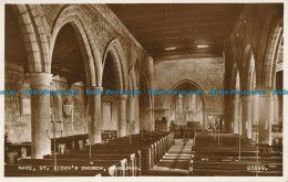 R049892 Nave. St. Aidans Church. Bamburgh. Valentine. No 25889. RP - World