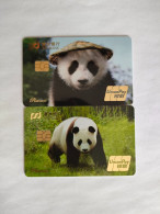 China, Panda, (2pcs) - Cartes De Crédit (expiration Min. 10 Ans)