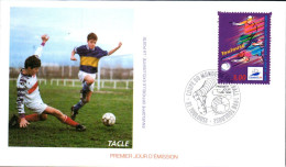 FDC  1996 FOOTBALL FRANCE 98 - TACLE - 1990-1999