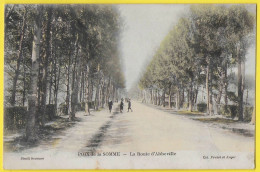 CPA POIX DE LA SOMME - ROUTE ABBEVILLE  -1908 - Poix-de-Picardie