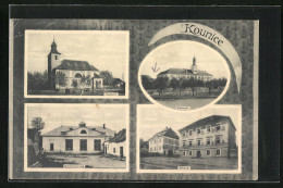 AK Kounice, Kostel, Zámek, Sokolova, Skola  - Tchéquie