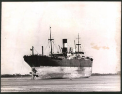 Fotografie Gestrandeter Britischer Dampfer Dunelmia  - Boten