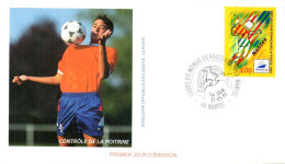 FDC  1996 FOOTBALL FRANCE 98 - AILE DE PIGEON - 1990-1999