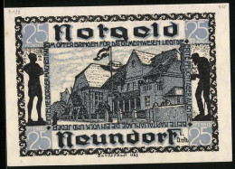 Notgeld Neundorf I. Anh. 1921, 25 Pfennig, Blick Auf Eine Villa  - Lokale Ausgaben