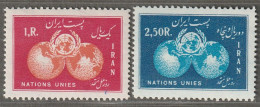 IRAN - N°843/4 ** (1955)  Nations Unies - Iran