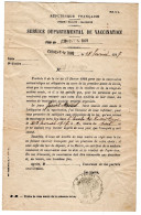 Lettre Convocation ; Service Départemental De Vaccination De CHOISY LE ROI .1917 . À Mr JARDET . - Zonder Classificatie