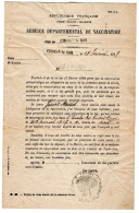 Lettre Convocation ; Service Départemental De Vaccination De CHOISY LE ROI .1917 . À Mr JARDET . - Non Classificati