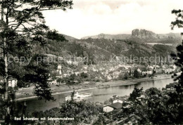 73107972 Bad Schandau Elbepartie Mit Schrammsteinen Bad Schandau - Bad Schandau