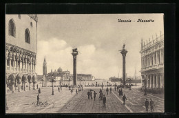 AK Venedig, Piazzetta Mit Blick Aufs Meer  - Sonstige & Ohne Zuordnung