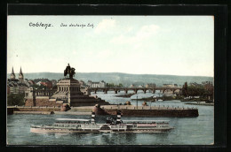 AK Rheindampfer Am Deutschen Eck In Coblenz  - Autres & Non Classés