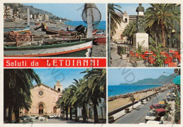 CARTOLINA  C12 LETOIANNI,MESSINA,SICILIA-SALUTI-SPIAGGIA,MARE,SOLE,ESTATE,LUNGOMARE,VACANZA,BELLA ITALIA,VIAGGIATA 1987 - Messina