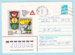 USSR 1980.0226. Traffic Safety. Prestamped Cover, Used - 1980-91