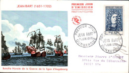 LETTRE FDC 1958 JEAN BART - 1950-1959