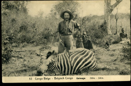 Congo Belge Belgisch Congo Katanga Zèbre Zebra 1918 Carte Entier Postal - Belgisch-Kongo