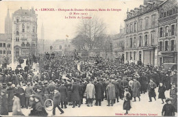 LIMOGES - Obsèques Du Docteur Chénieux, Maire De Limoges (8 Mars 1910) Le Défilé Du Cortège - Limoges