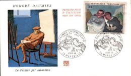 FDC 1966 PEINTURE DE DAUMIER - 1960-1969