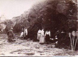 Photographie Photo Vintage Snapshot Plage épuisette Pêche Mode - Lugares