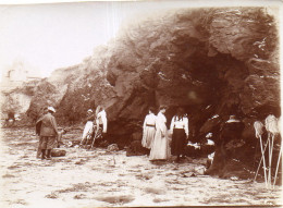 Photographie Photo Vintage Snapshot Plage épuisette Pêche Mode - Places