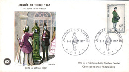 FDC 1967 JOURNEE DU TIMBRE - 1960-1969