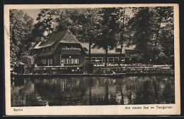 AK Berlin-Tiergarten, Am Neuen See  - Dierentuin