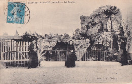 C12-34) VALRAS  LA  PLAGE - HERAULT -  LA  GROTTE  - ANIMATION  - EN 1921 - Otros & Sin Clasificación