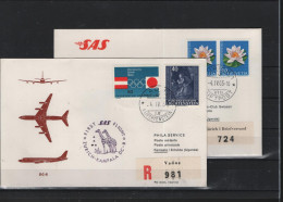 Schweiz Luftpost FFC SAS  4.4.1965 Zürich - Kampala - Erst- U. Sonderflugbriefe