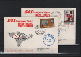 Schweiz Luftpost FFC SAS  1.11.1969 Zürich -  West Indies - Erst- U. Sonderflugbriefe