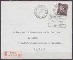 Env. Recommandée De Gemmenich Affr. N°848A Càd Bureau Postal Militaire "POSTES-POSTERIJEN /-4.12.1961/ B.P.S.9" Pour Adm - Cartas & Documentos