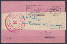 CP (accusé De Réception De Colis Par Prisonnier Belge à Oflag IIA) En Franchise Flam. LIEGE/3-12-1942 Pour Expditeur Du  - Guerra 40 – 45 (Cartas & Documentos)