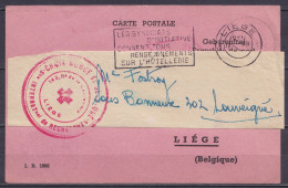 CP (accusé De Réception De Colis Par Prisonnier Belge à Oflag IIA) En Franchise Flam. LIEGE/3-12-1942 Pour Expditeur Du  - Oorlog 40-45 (Brieven En Documenten)