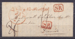 Fragment De Lettre Càd VENLO /23/2 (1840) Pour DIXMUDE - Griffes "Na Posttijd" & [SR] - Port "25" (au Dos: Càd Arriéve D - 1830-1849 (Belgique Indépendante)