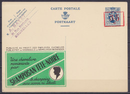 EP CP PUBLIBEL "SHAMPOSAN TÊTE-NOIRE" 50c Bleu (type N°285) Surcharge Rouge [35c] à La Pédale - Neuf - Postcards 1909-1934