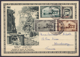 EP CP (type N°341 Vert-gris) 30c+25c Surch. 35c + N°407/09 Càd "BRUXELLES-EXPOSITION /31-7-1935/ BRUSSEL TENTOONSTELLING - Briefkaarten 1934-1951