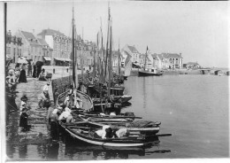 Photographie Photo Vintage Snapshot Bretagne Port Bateau Pêche à Situer - Places