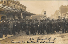 Cartte Photo A Lka Gare De Limoges Funérailles Du Lieutenant .............. - Limoges