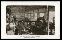 15023 - SUISSE -  Lötschbergbahn, Construction Tunnel Et Chemin De Fer, Salle Des Compresseurs à Goppenstein - Simplon