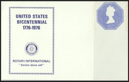 United Kingdom 1976 Great Britain,QE Queen Elizabeth 4.5p, USA Rotary Bicentennial Postal Stationery (**) RARE - Brieven En Documenten