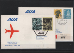 Schweiz Luftpost FFC AUA 1.4,1966 Wien - Genf - Eerste Vluchten