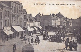 CREVECOEUR LE GRAND             La Place    Un Coin De Marché - Crevecoeur Le Grand