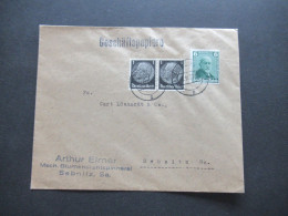 3.Reich 1936 Gottlieb Daimler Nr.604 MiF Mit 2x Hindenburg Geschädtspapiere Ortsbrief Sebnitz Sachsen - Storia Postale