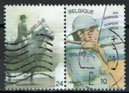 België 1984 OBP 2121/2122 - Y&T 2120/21 - Olympic Games, Jeux Olympiques Los Angeles - Tir à L'arc, Equitation Dressage - Used Stamps
