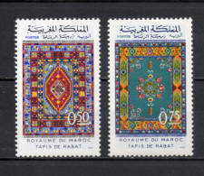 MAROC N°  650 + 651    NEUFS SANS CHARNIERE  COTE 3.50€     ARTISANAT TAPIS - Marocco (1956-...)