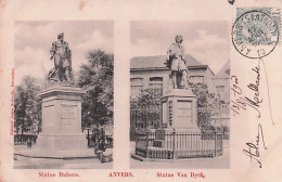 ANTWERPEN - ANVERS -  Statue Rubens - Statue Van Dyck -  1900 - Antwerpen