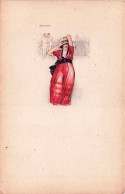 Illustrateur Signé L.A Mauzan - TENNIS - Jeune Femme Sur Le Court - Aquarelle -  Parfait Etat - Mauzan, L.A.